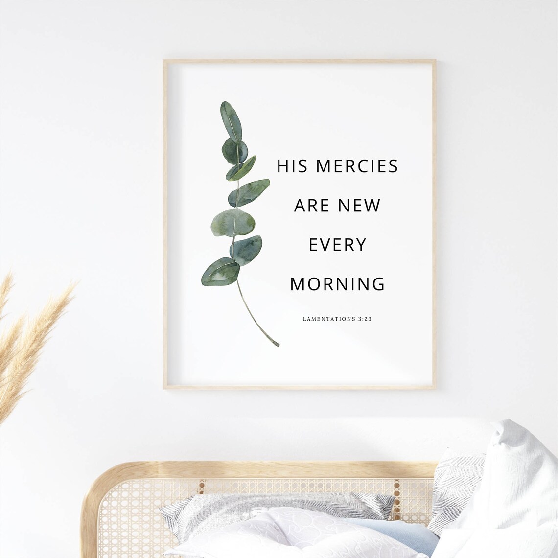 Lamentations 3:23 His Mercies Are New Every Morning Botanical Poster - Image 3