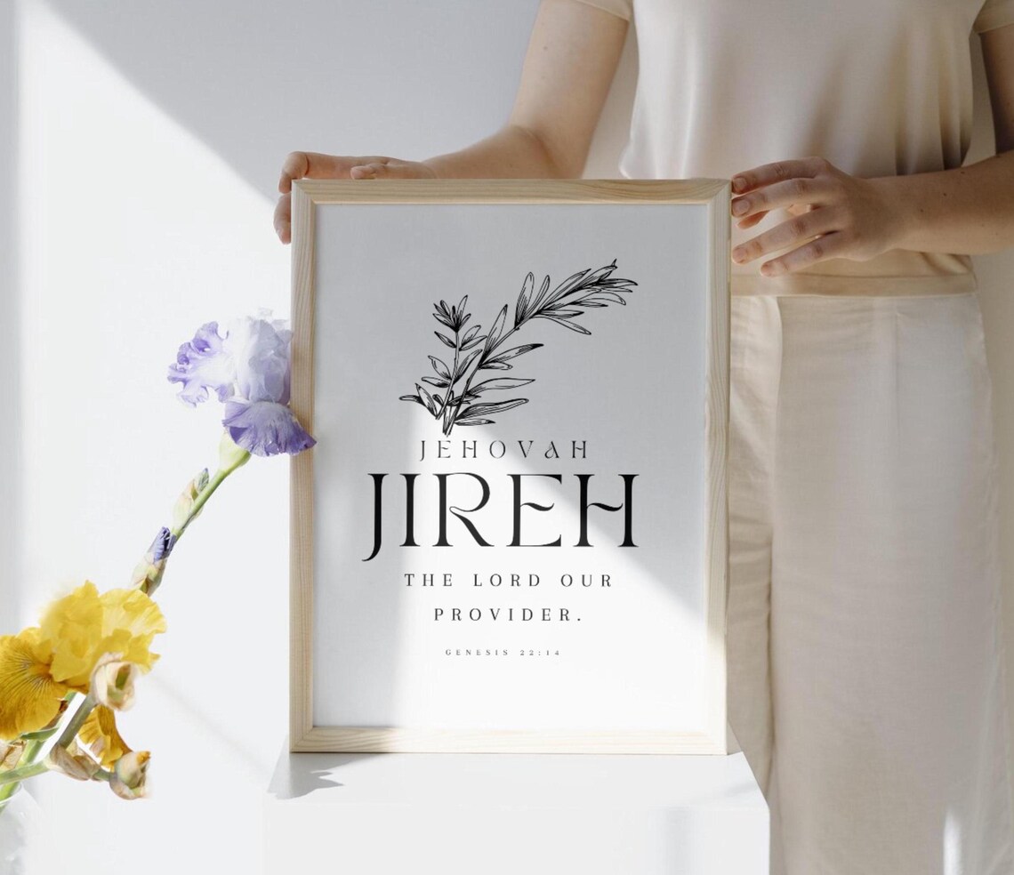 Jireh Names of God Christian Minimalist Art Print - Image 3