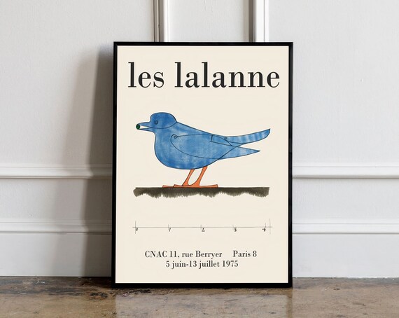 Les Lalanne Blue Bird Minimalist Art Print