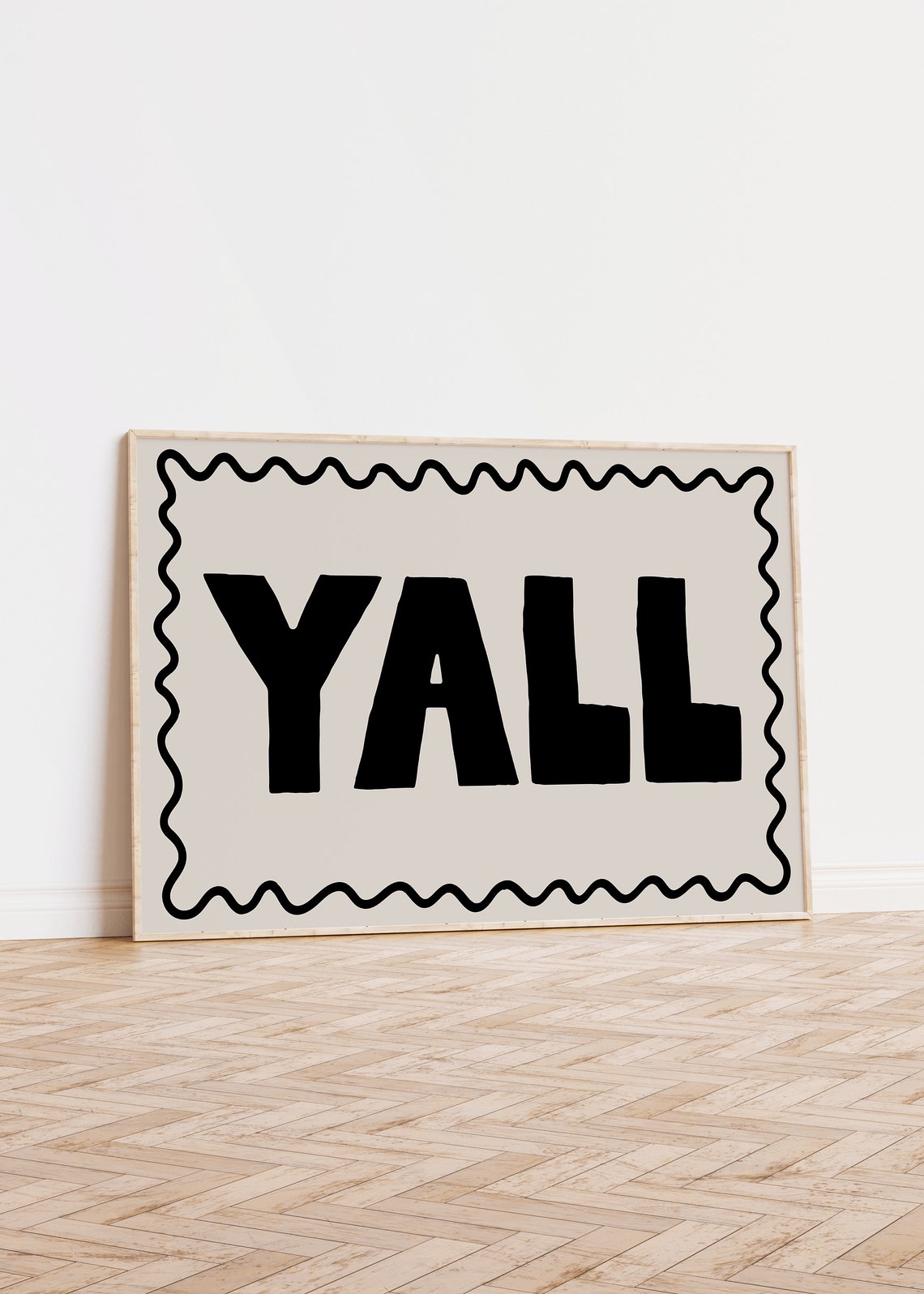 Yall Art Print Western Boho Cowgirl Poster Black Neutral Wall Decor Boho Cowboy Aesthetic Trendy Cowgirl Art Apartment Decor Yall Gifts - Image 2