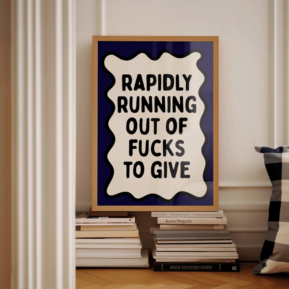 Rapidly Running Out Of Fucks To Give Bold Funny Quote Wall Art - Image 2