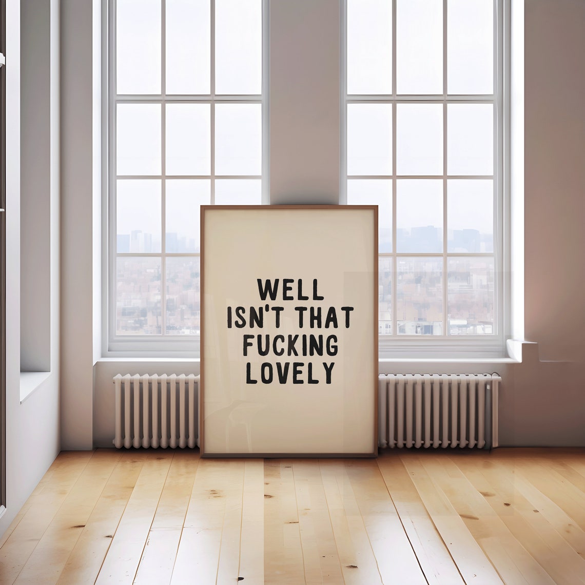 Well Isnt That Fucking Lovely Art Print Funny Neutral And Black Sweary Poster Retro Trendy Apartment Art Aesthetic Living Room Decor - Image 2