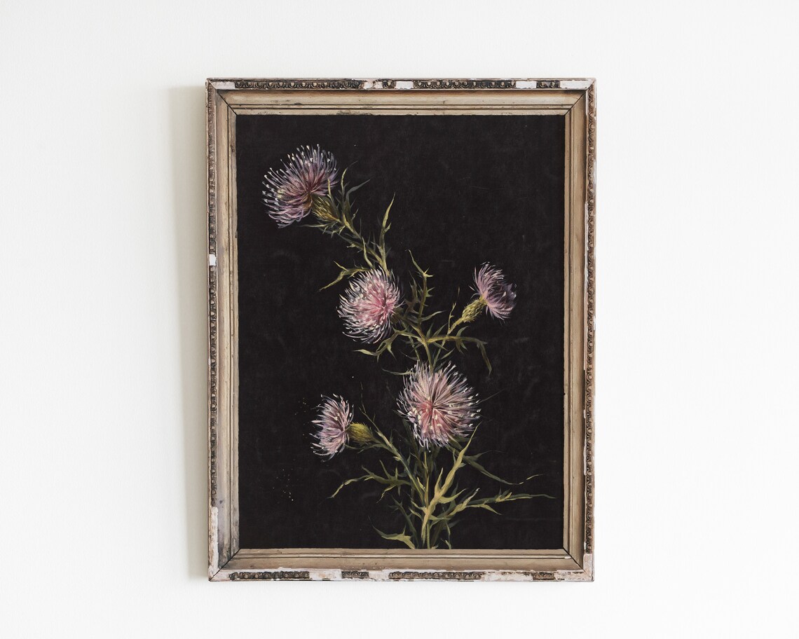 Dark Floral Moody Flower Still Life Art Print