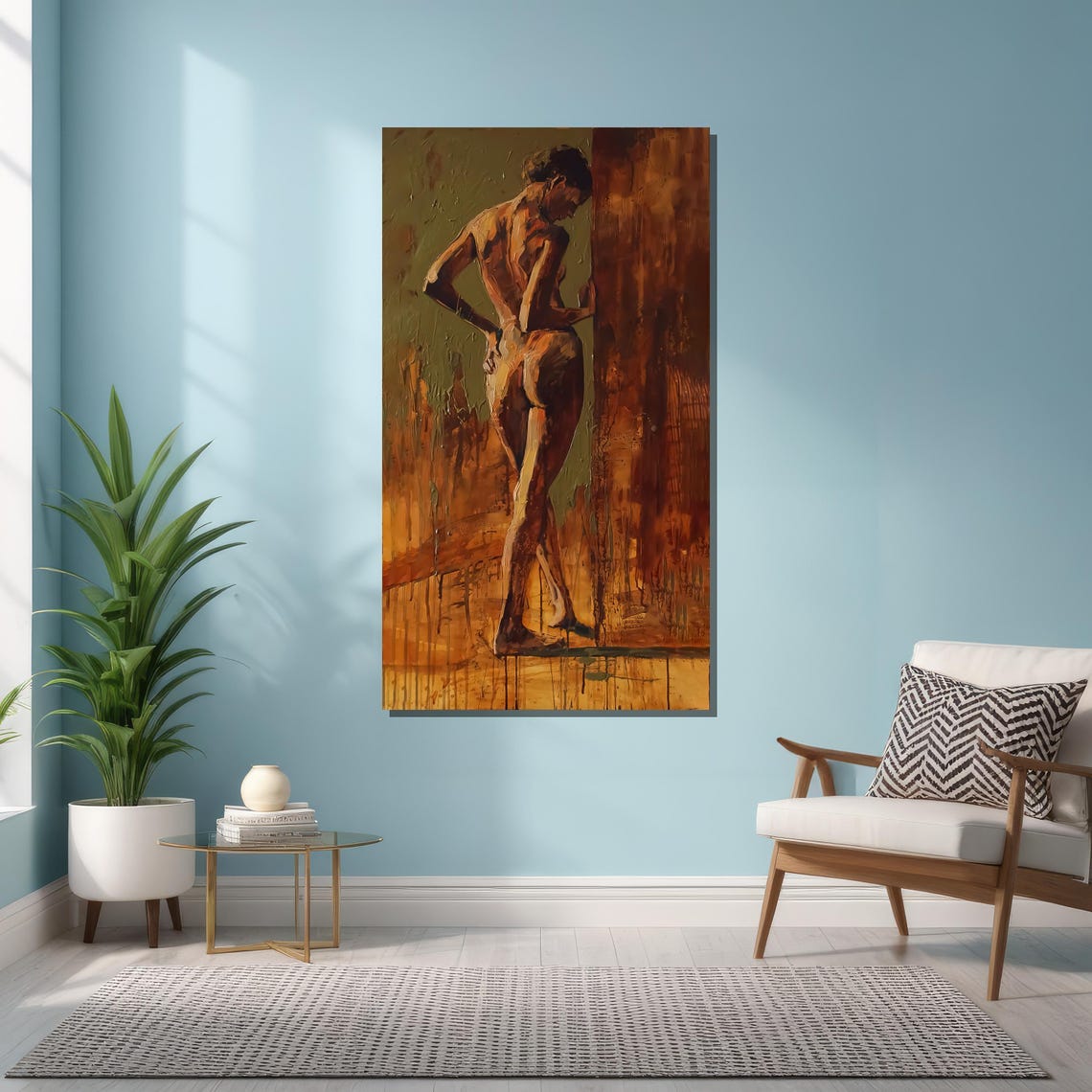 Abstract Nude Figure Art Print Elegant Female Silhouette Poster Home Decor - Image 3