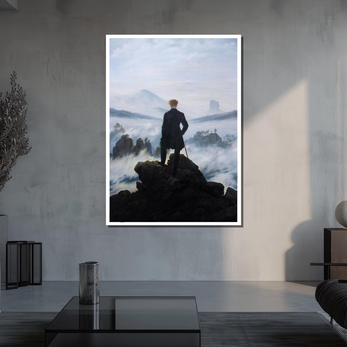 Caspar David Friedrich Wanderer Above the Sea of Fog Art Poster - Image 3
