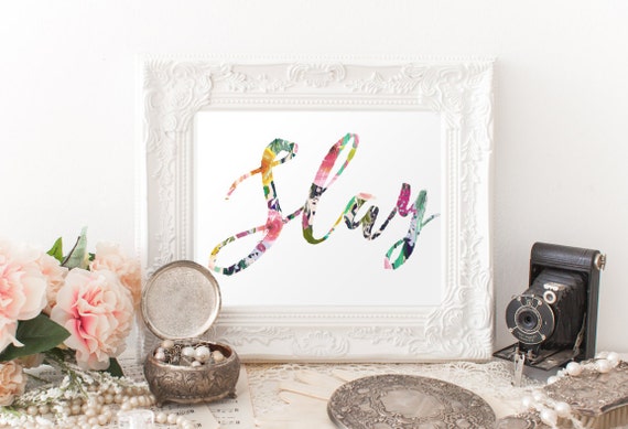 Motivational Quote Typography Art Print, Dorm Decor