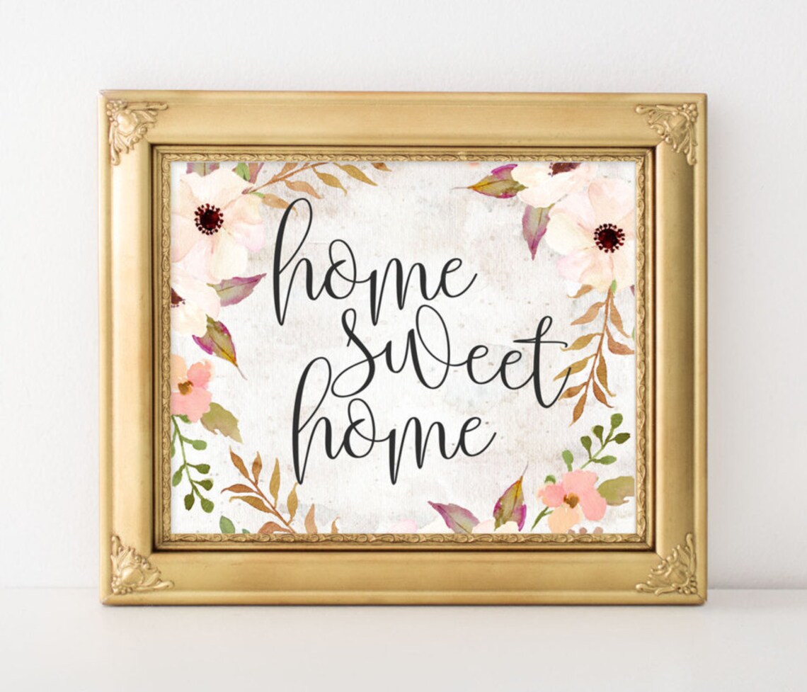 Floral Apartment Home Sweet Decor Gallery Poster