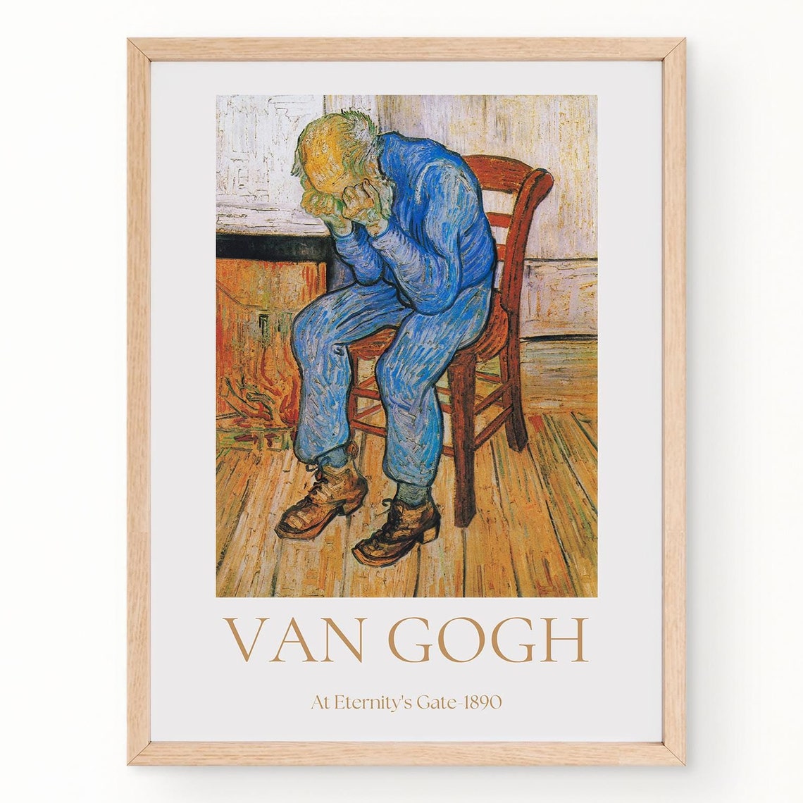 Van Gogh At Eternity's Gate 1890 Sorrowing Old Man Art Print Poster