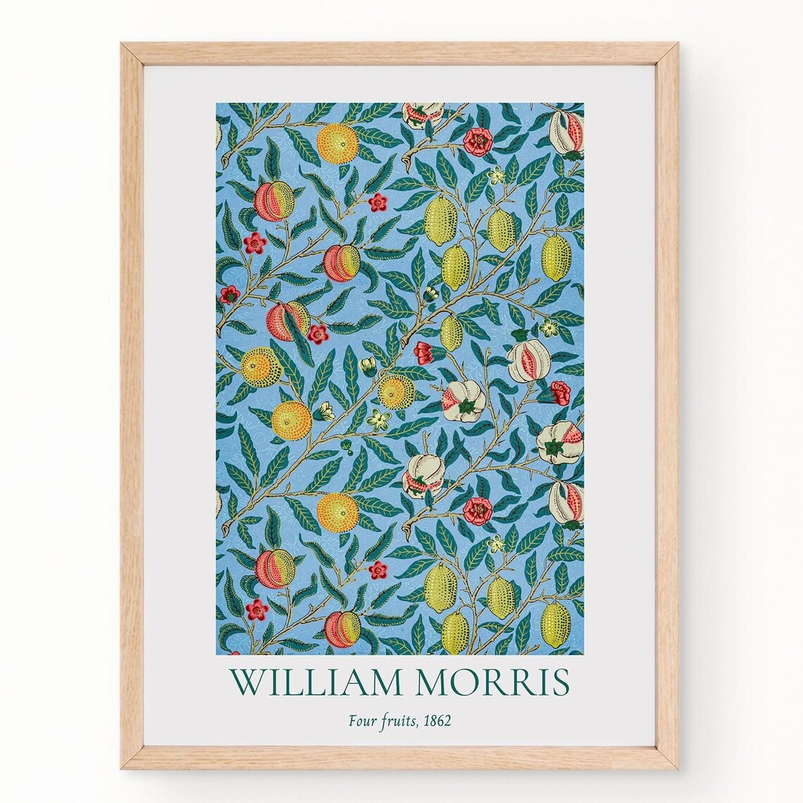 William Morris Print William Morris Poster Morris Exhibition Print Pattern Wall Decor Four Fruits Pattern Fruit Art Print Art Nouveau