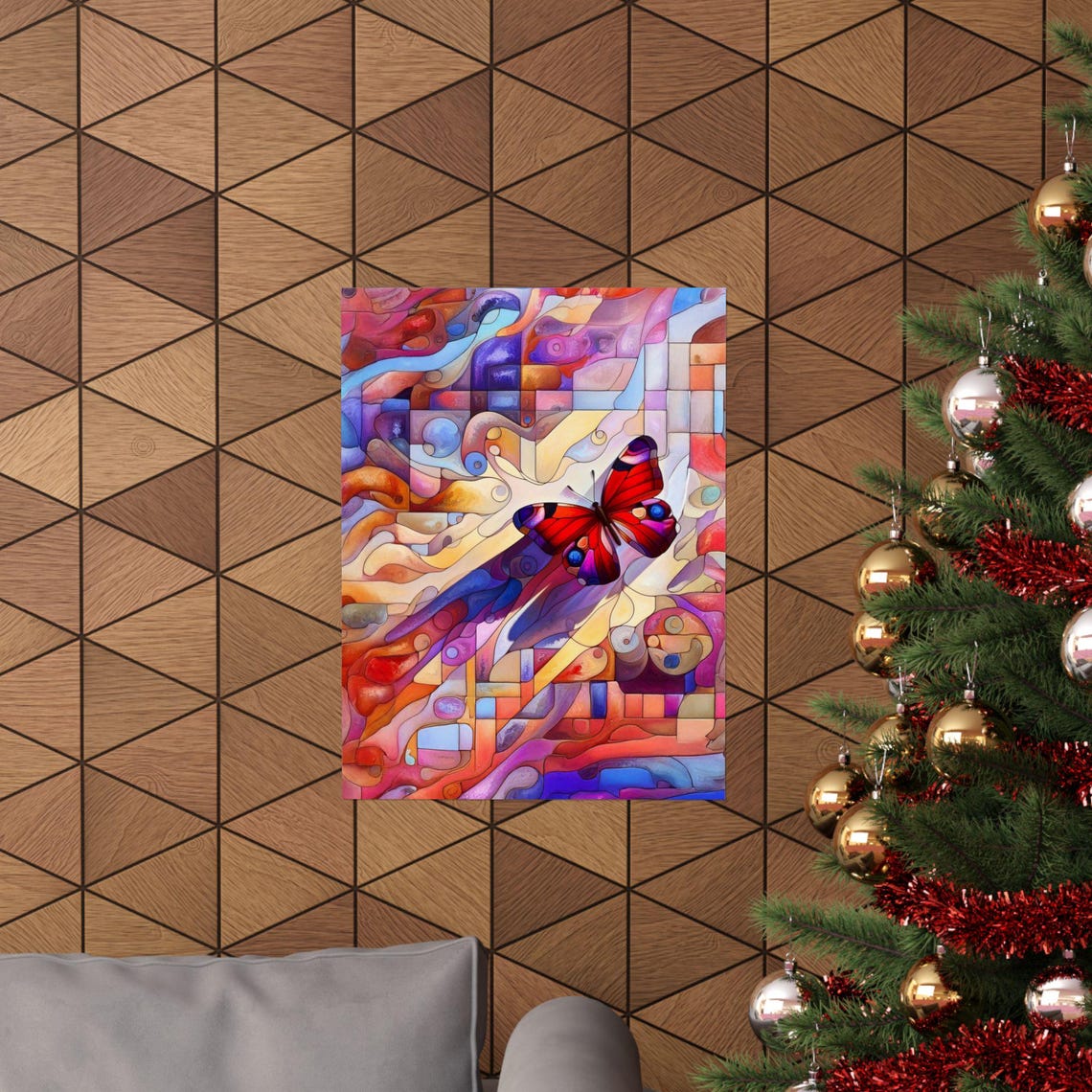 Abstract Butterfly Art Print, Modern Home Decor - Image 4
