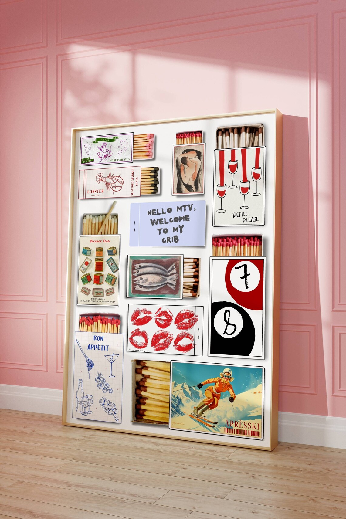Vintage Matchbox Funky Aesthetic Wall Art Print - Image 5