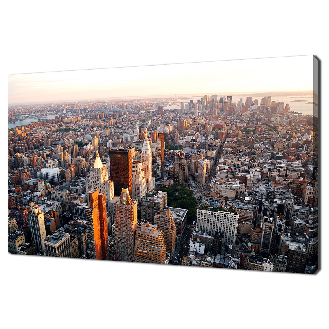 New York City Manhattan Sunset Skyline Art Print