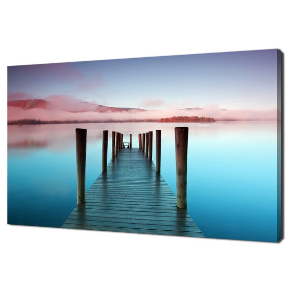 Beautiful Ashness Pier English Lake District Cumbria Modern Design Home Decor Print Wall Art Wall Hanging