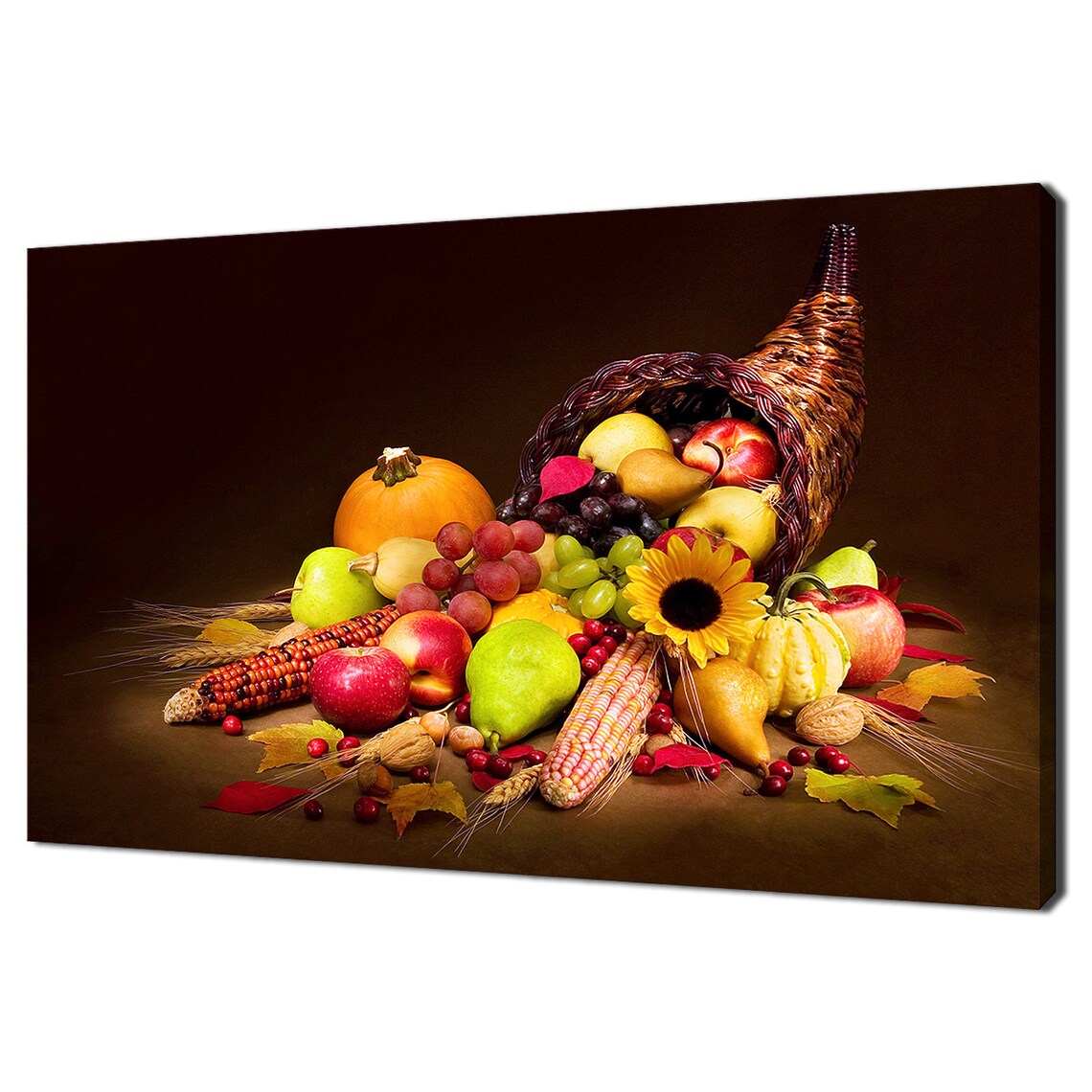 Cornucopia Horn Of Plenty Autumn Harvest Fruits Fall Decor Poster
