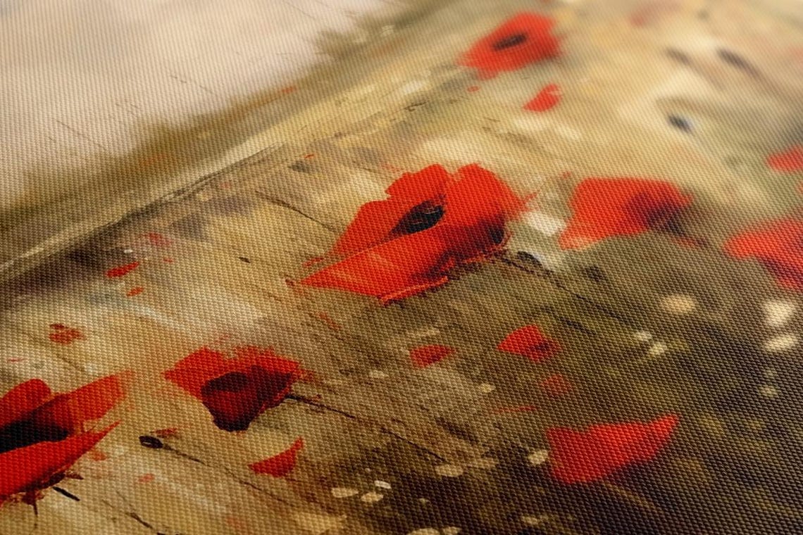 Red Poppy Flowers Meadow Field Countryside Vintage Painting Style Print Farmhouse Decor Art Picture Wall Hanging Fine Art Print - Image 2