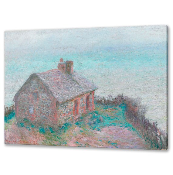 Claude Monet The Customs House Varengeville 1897 Clifftop Cottage Art Print