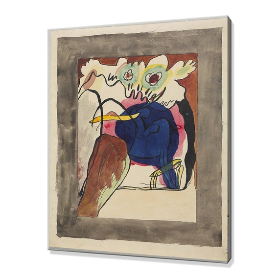 Wassily Kandinsky Design For The Cover Of Almanac The Blue Rider Ii 1911 Classic Design Abstract Reproduction Print Wall Art