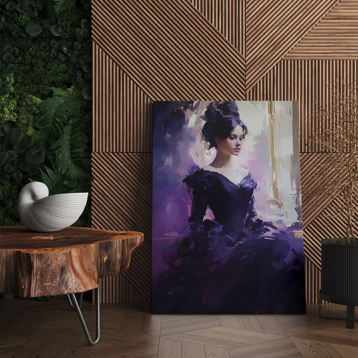 Elegant Lady Victorian Baroque Fashion Art Print - Image 4