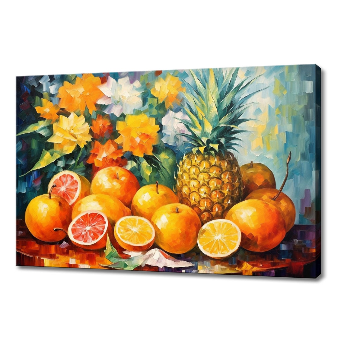 Vintage Still Life Fruits Painting Style Print Farmhouse Decor Art Neutral Nature Picture Wall Hanging Fine Art Vintage