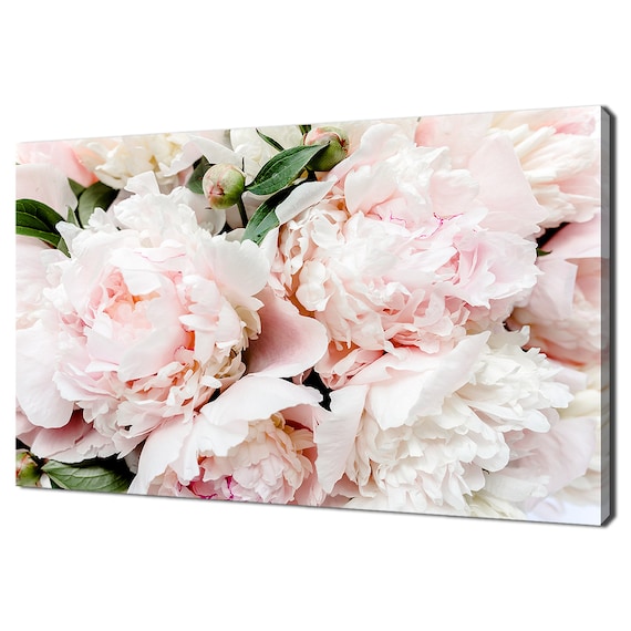 Pink Peony Bouquet, Modern Floral Wall Art Print