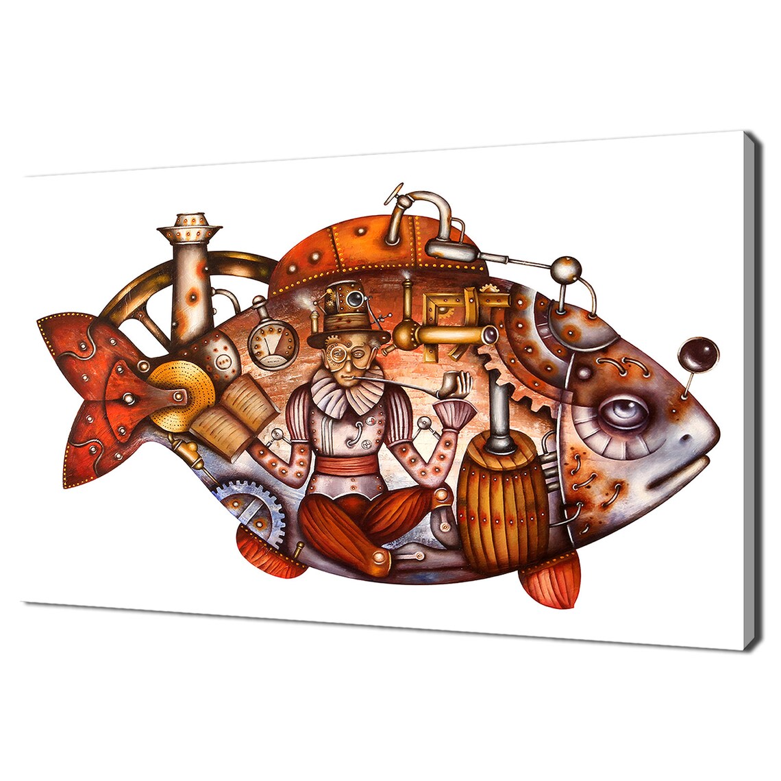 Mechanical Robot Fish Fantasy Modern Design Home Decor Print Wall Art Picture Wall Hanging