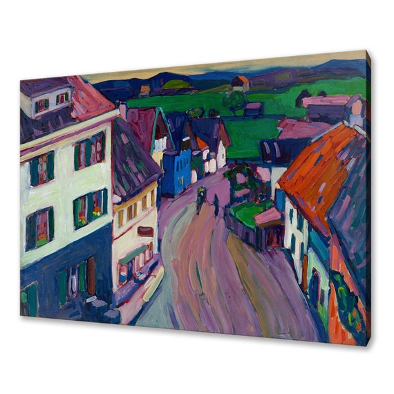 Wassily Kandinsky Murnau View From The Window Of The Griesbru 1908 Classic Design Abstract Decor Reproduction Print Wall Art