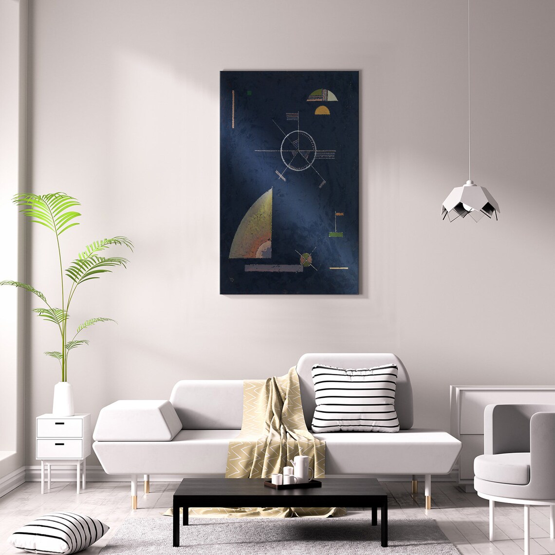 Wassily Kandinsky Dull Grey 1930 Minimal Geometric Shapes Dark Abstract Poster - Image 2