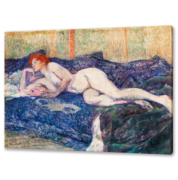 Nude Lying On A Couch 1897 By Henri De Toulouselautrec Reproduction Modern Design Home Decor Print Wall Art Picture Ready To Hang