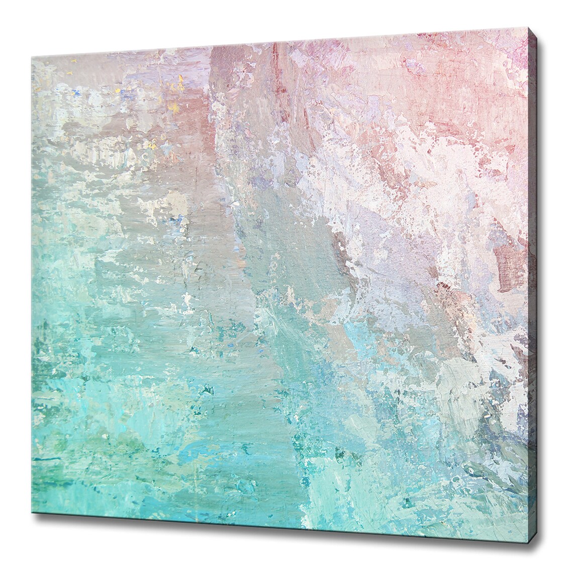 Pastel Oil Painting Style Blue Pink Art Print