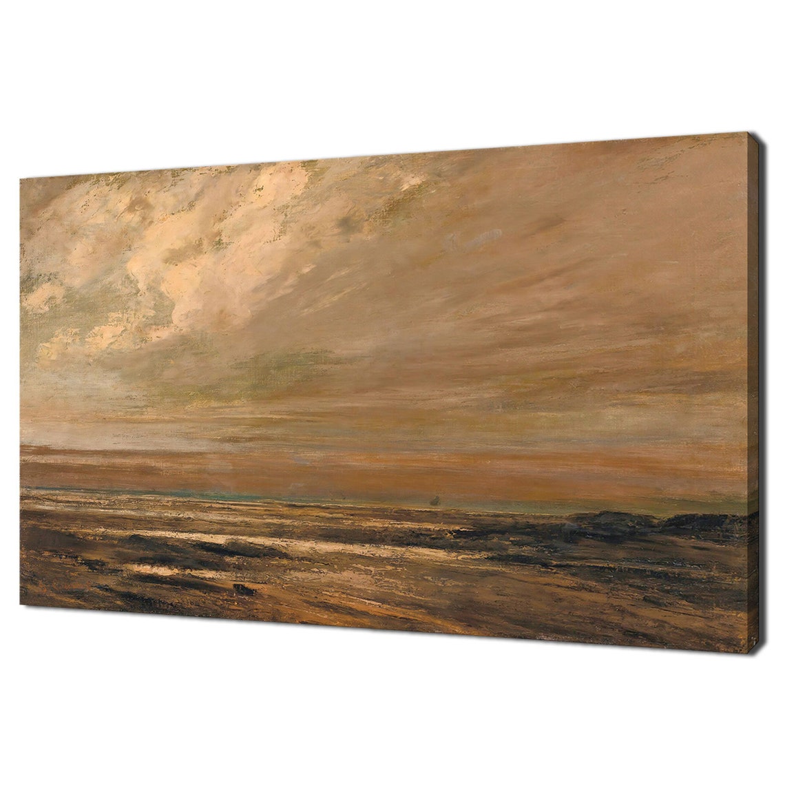 Gustave Courbet Trouville Coast Golden Sunset Seascape Print