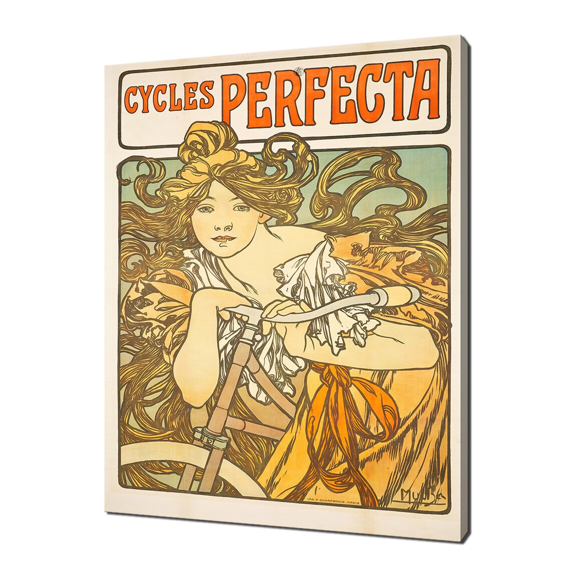 Alphonse Mucha Cycles Perfecta 1897 Art Nouveau Golden Hair Poster