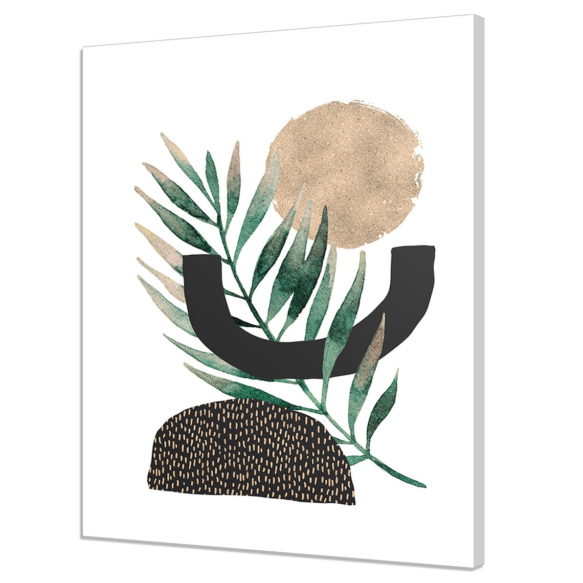 Tropical Leaf Sun Minimalist Art Print