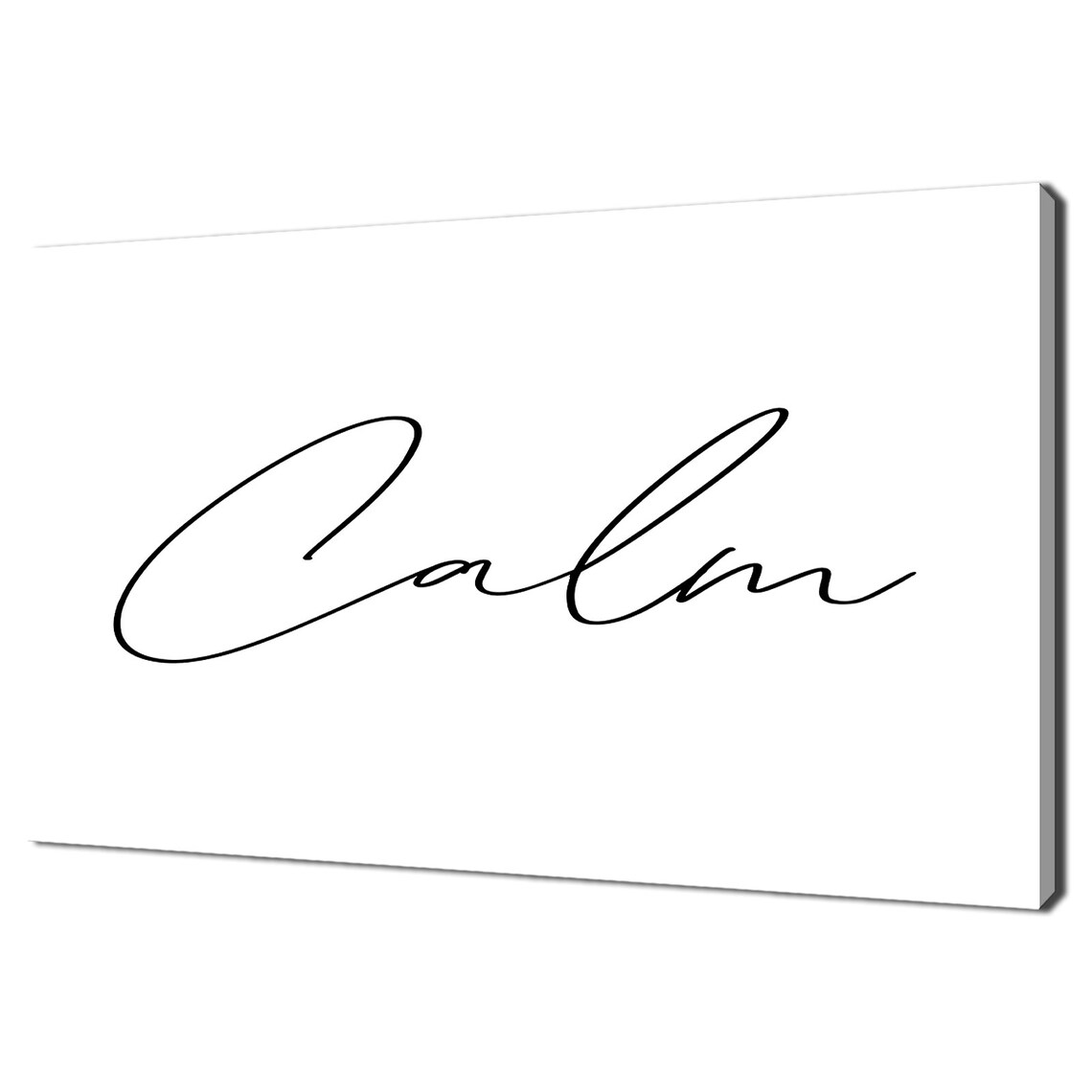 Abstract Calm Typography Black White Modern Design Print Wall Art Picture