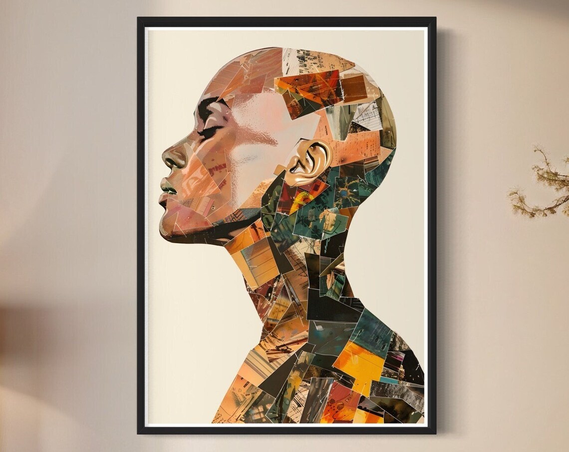 Strong Woman Feminist Portrait, Minimalist Art Print