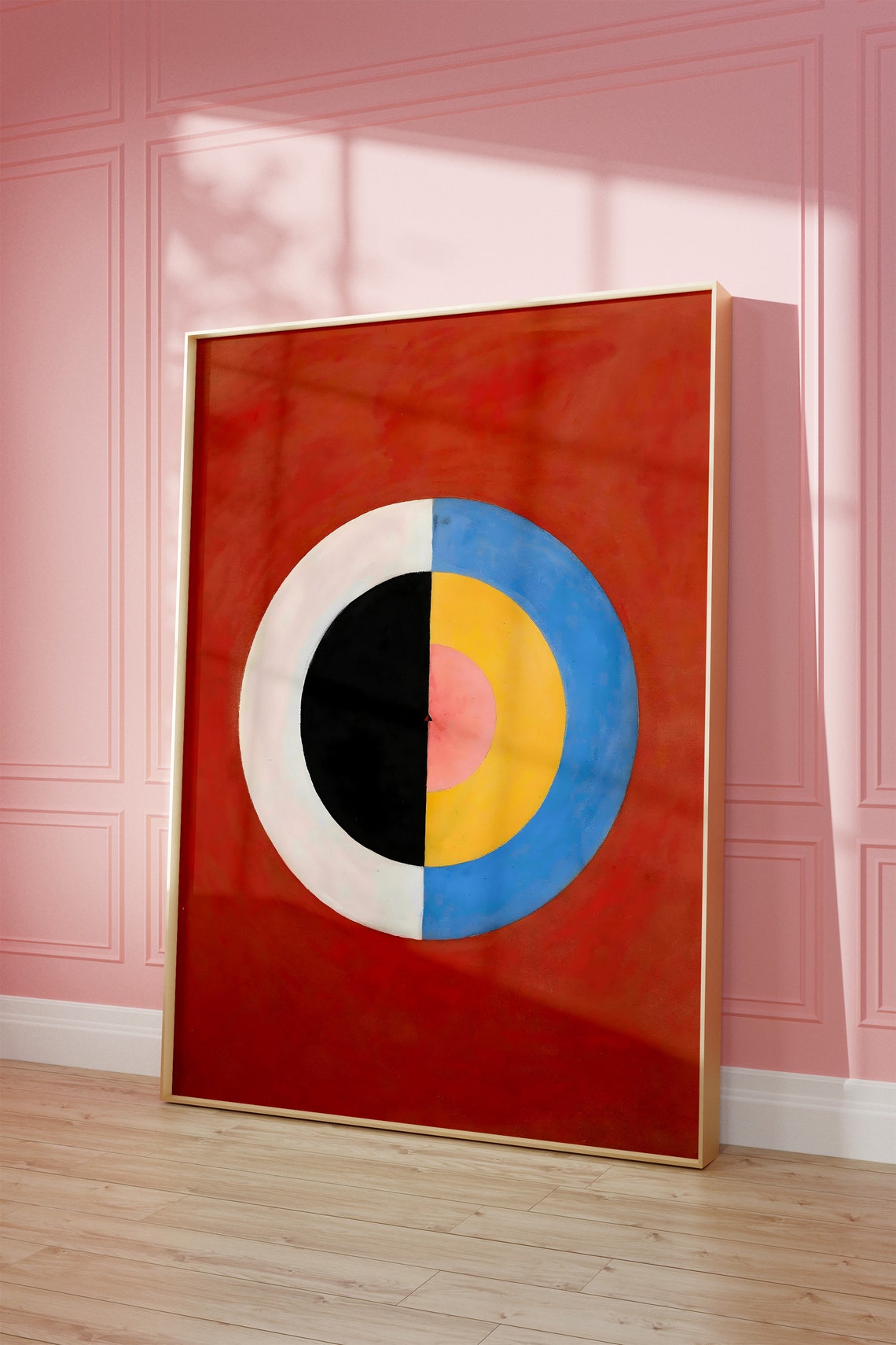 Hilma af Klint Concentric Circles Red Geometric Abstract Art Poster - Image 4