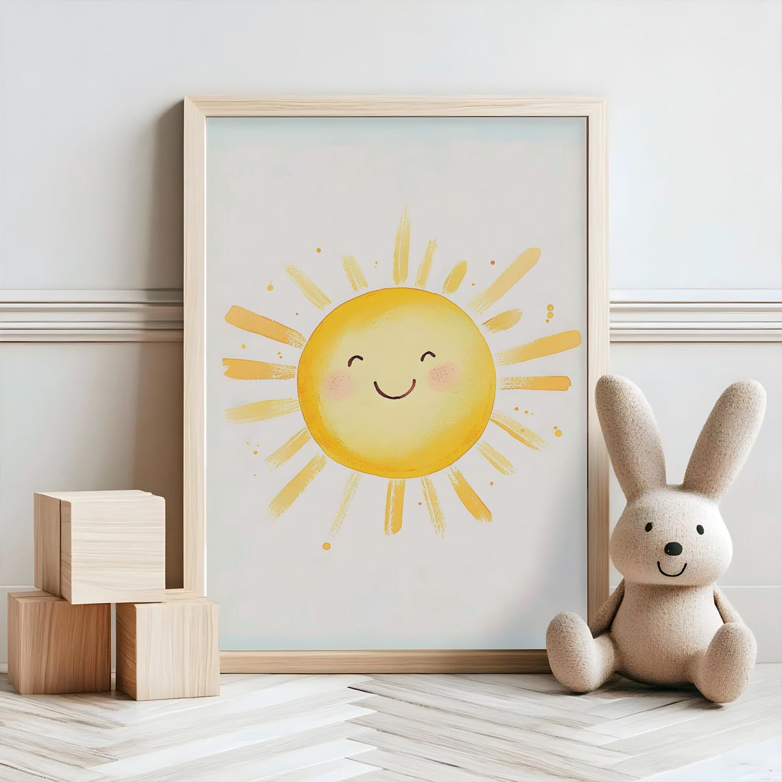 Nursery Sun Decor Baby Room Wall Art Nursery Decor Prints Animal Boho Kids Room Decor Instant Playroom Print - Image 2