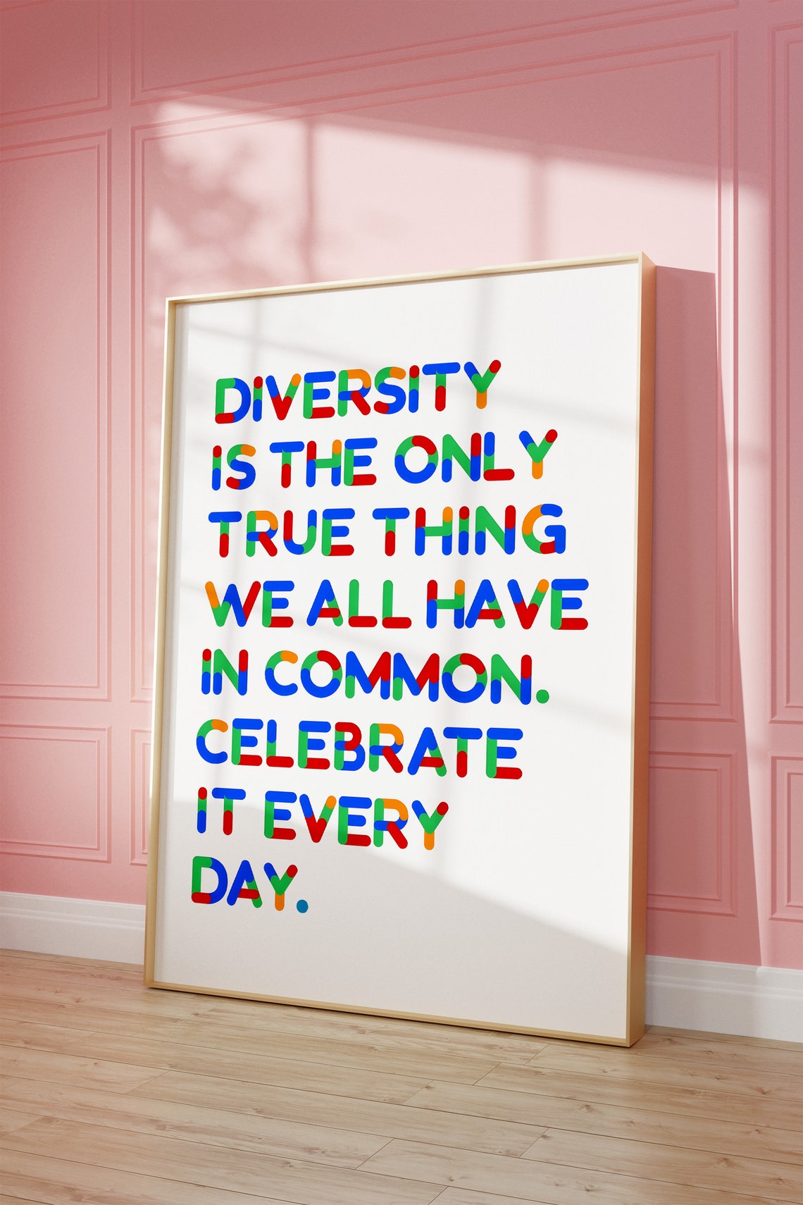 Diversity Celebration Colorful Inclusion Typography Quote Poster - Image 2