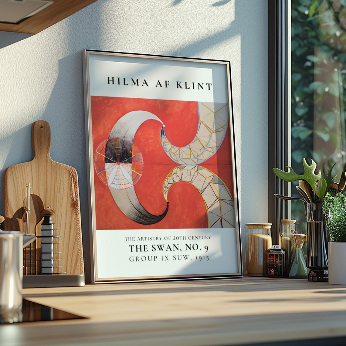 Hilma af Klint The Swan No 9 Twin Radiant Discs Duality Art Poster