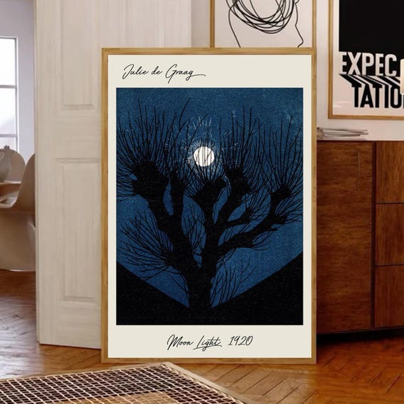 Julie De Graag Moon Light, Vintage Night Scene