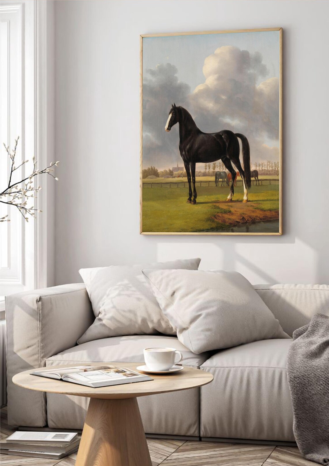 Black Horse Vintage Art Print, Horse Lover Gift - Image 4