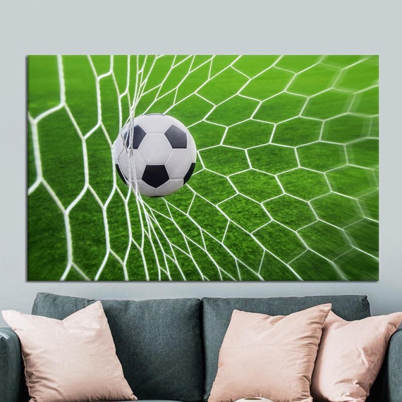 Football Goal Canvas Art Man Cave Sports Decor