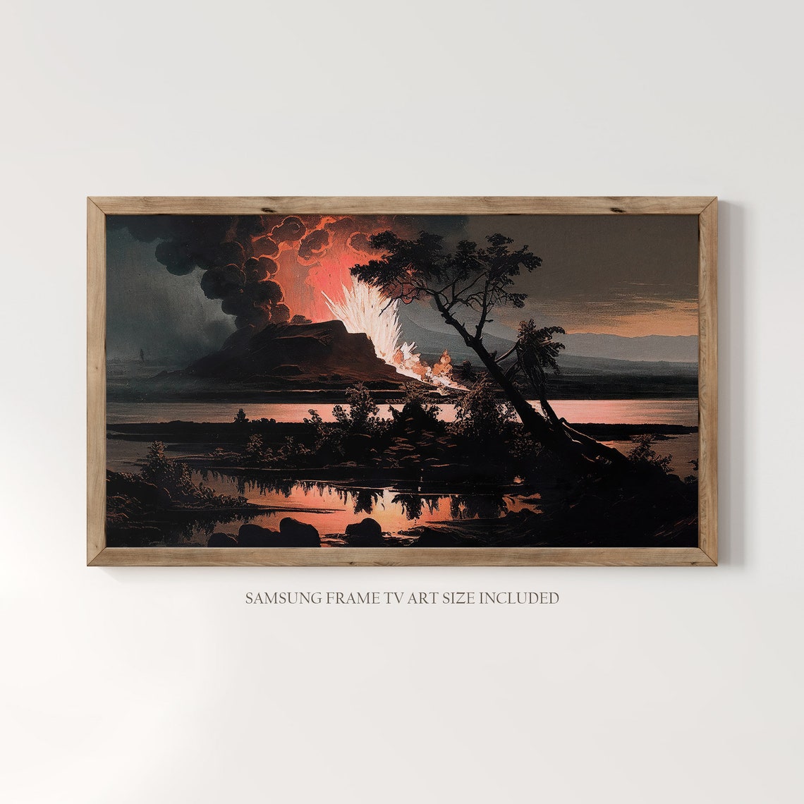 Hawaii Volcanoes National Park Vintage Oil Painting Hawaii Usa Instant 170 - Image 3