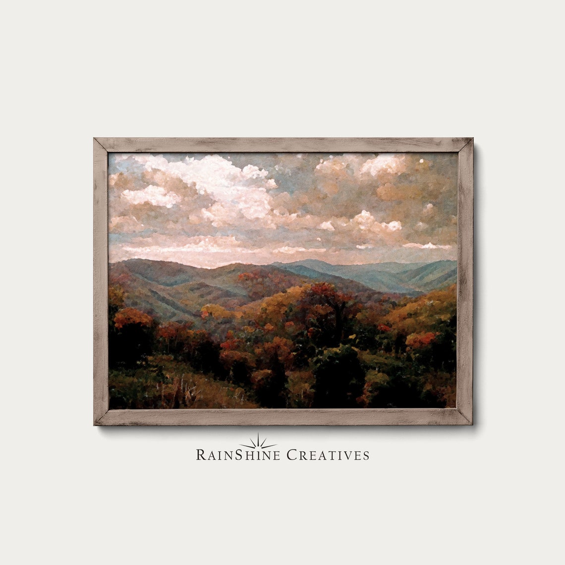 Shenandoah National Park, Virginia Vintage Oil Painting Print