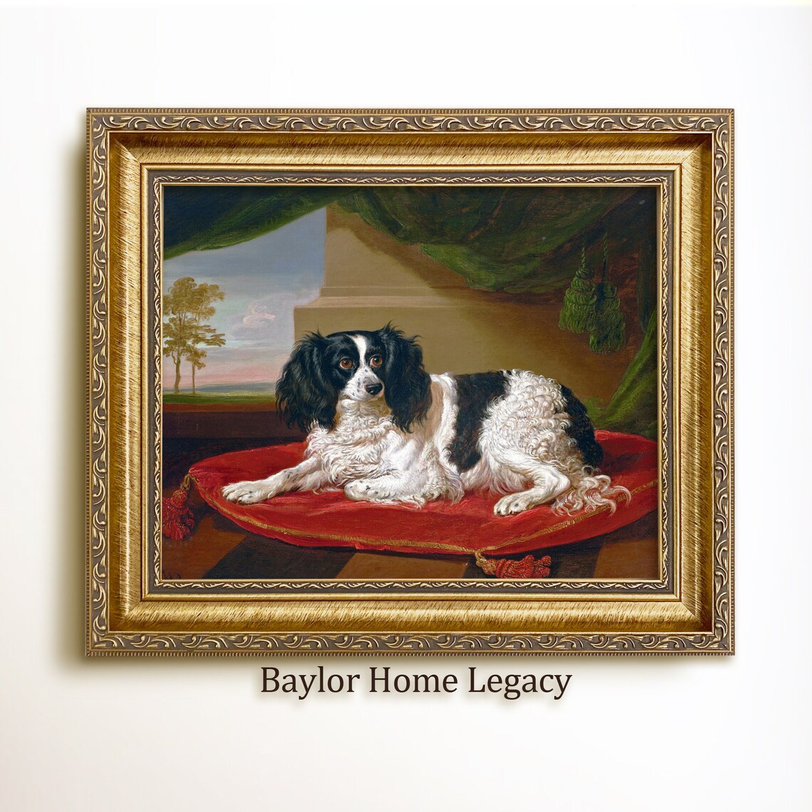 Cavalier King Charles Spaniel Vintage Art Print