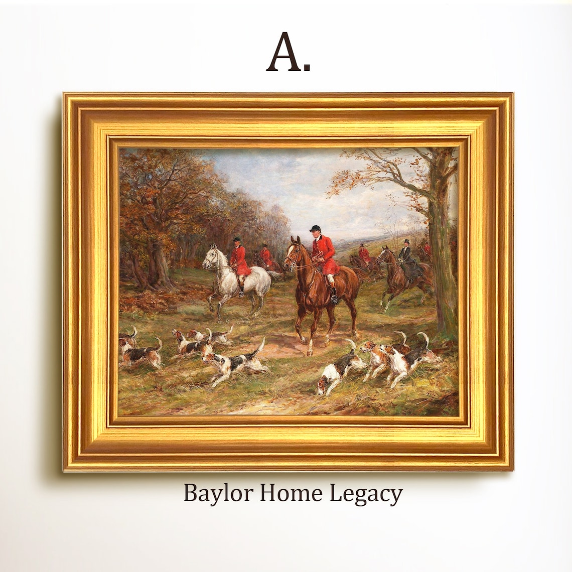 Fox Hunting Oil Painting, Classic Equestrian Art Print - Image 5