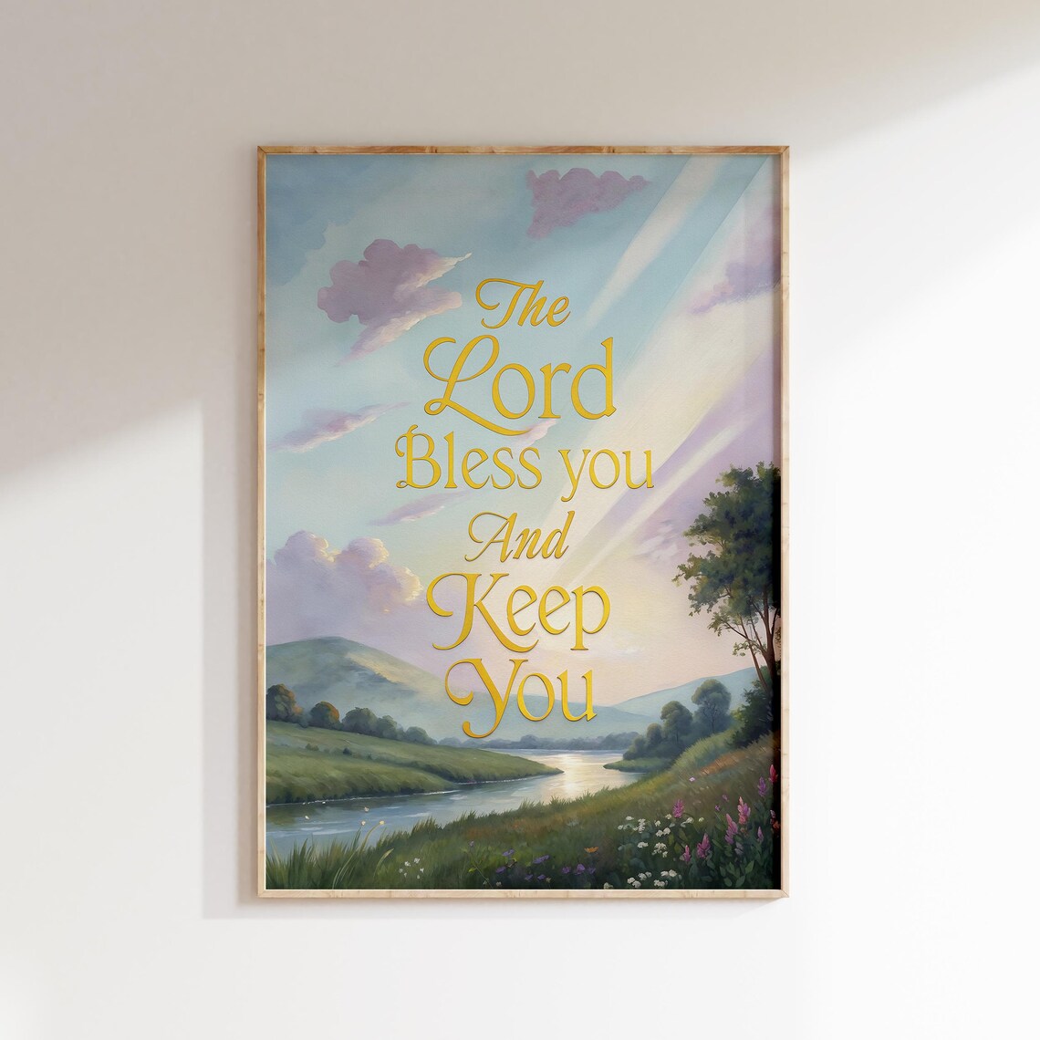 The Lord Bless You And Keep You River Valley Sunrise Christian Poster