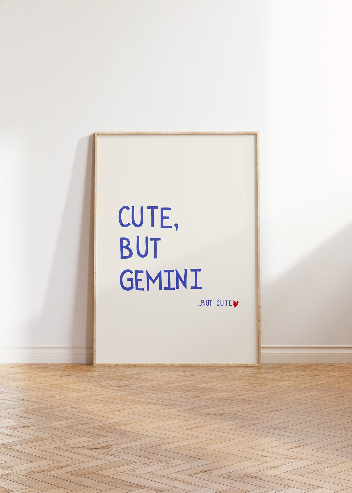 Cute But Gemini Zodiac Sign Poster for Funny Dorm Room Wall Decor - Image 2