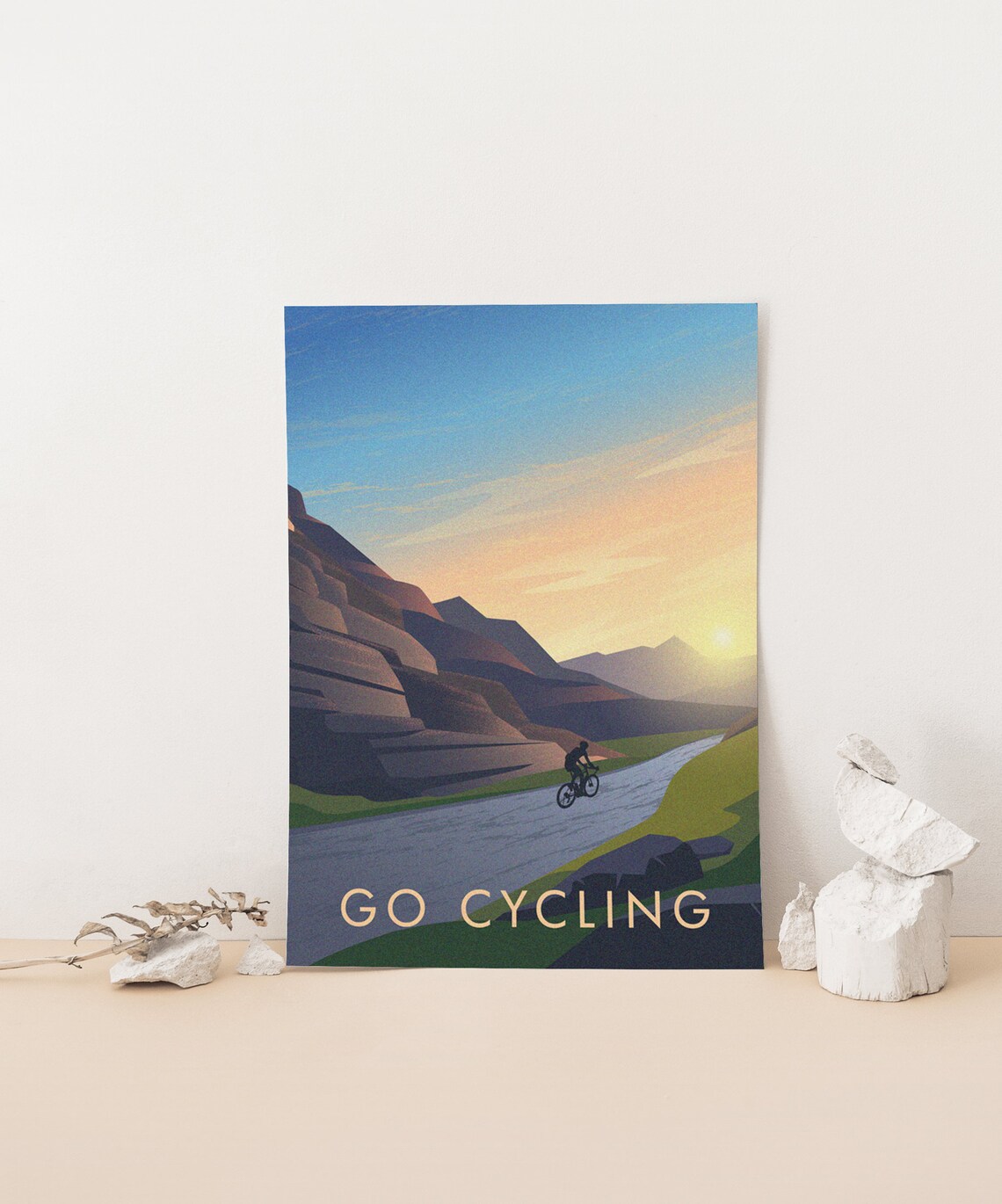 Go Cycling Vintage Travel Poster, Bicycle Adventure - Image 4