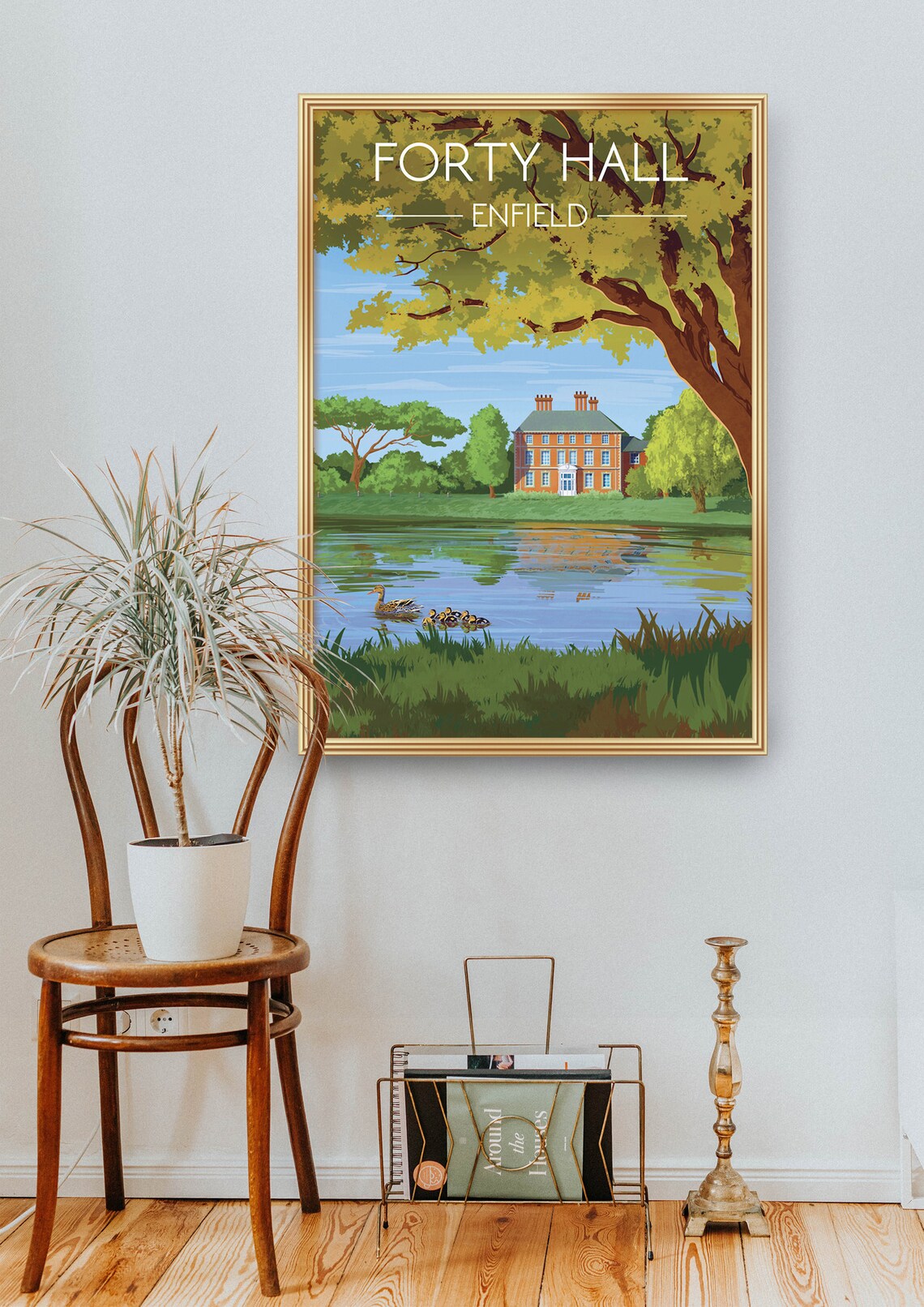 Forty Hall Travel Poster, Enfield Park Art Print - Image 2