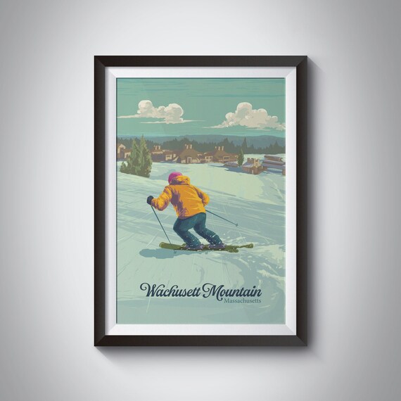 Wachusett Mountain Massachusetts Travel Poster